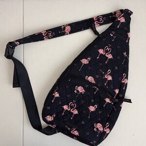 Retired Pattern  Vera Bradley Sling Backpack Flirty Flamingos 27611-T93